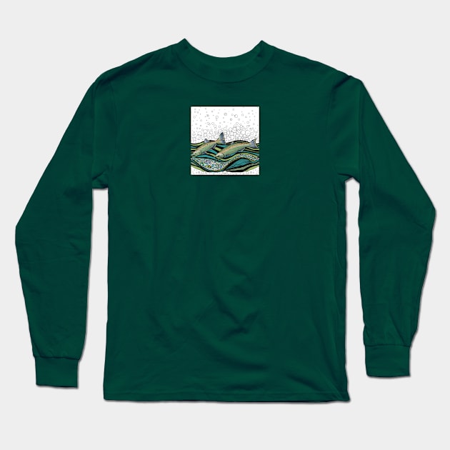 Salmon Run! Long Sleeve T-Shirt by Salzanos